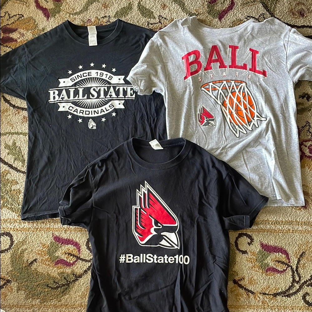 Gildan Black and Gray Ball State T-Shirt Bundle